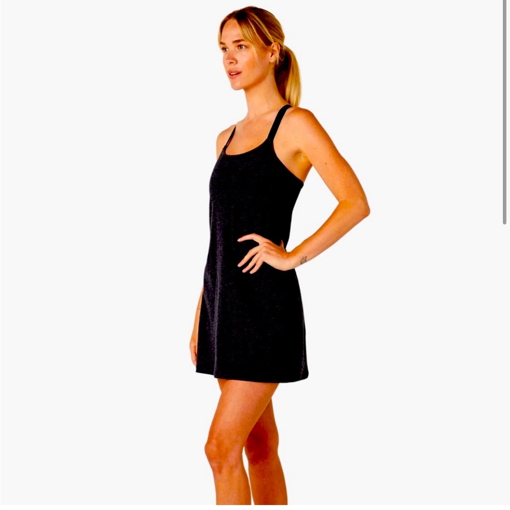 Beyond Yoga Spacedye Black Grey Tennis Dress